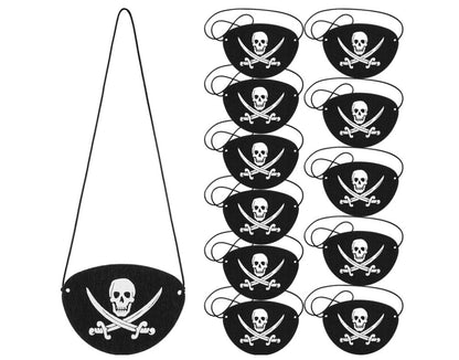 Halloween Pirate Captain Cosplay Costume Accessories Colony Pirate Hat Single Eye Patch For Halloween Kids Birthday Party Decor