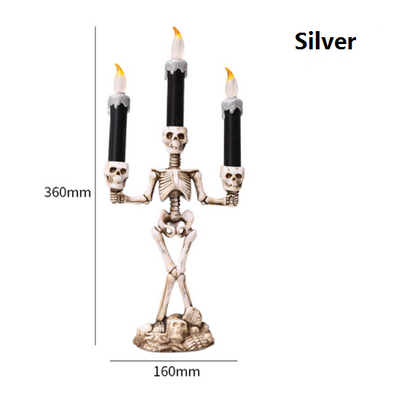 Halloween Skeleton Candlestick Lamp