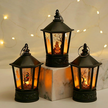 Pumpkin Lamp Electronic Candle Party Deployment And Decoration Pagoda Storm Lantern