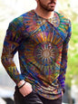 Men's Muscle Print Long Sleeve T-Shirt