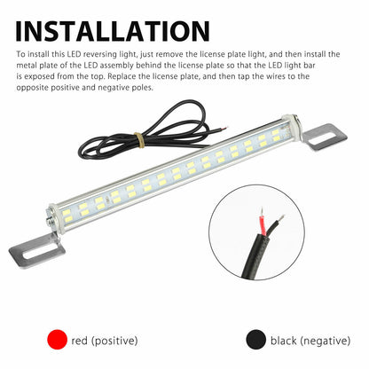 Universal License Plate LED Lamp Back Light Bar For Car SUV Truck RV 6000K White