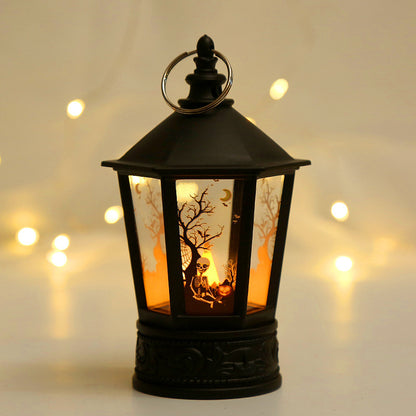 Pumpkin Lamp Electronic Candle Party Deployment And Decoration Pagoda Storm Lantern