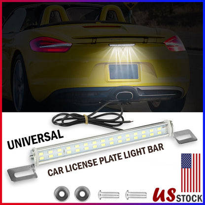 Universal License Plate LED Lamp Back Light Bar For Car SUV Truck RV 6000K White